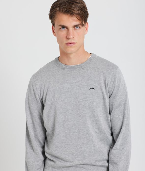 AMBROSE KNITWEAR, GREY MELANGE