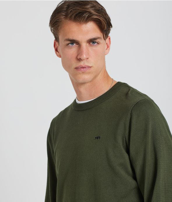 AMBROSE FÉRFI KÖTÖTT PULÓVER, KHAKI