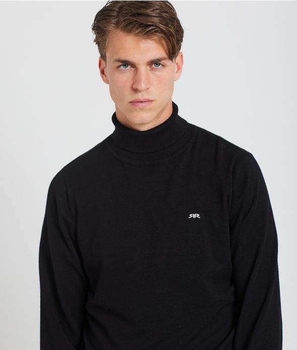 DONOVAN TRUTLENECK KNITWEAR, BLACK