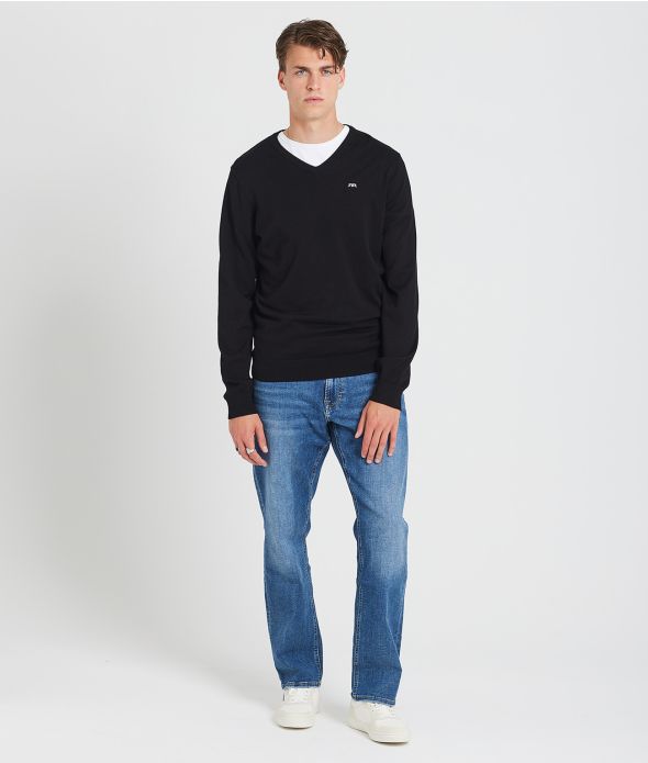 EMMETT V KNITWEAR, BLACK