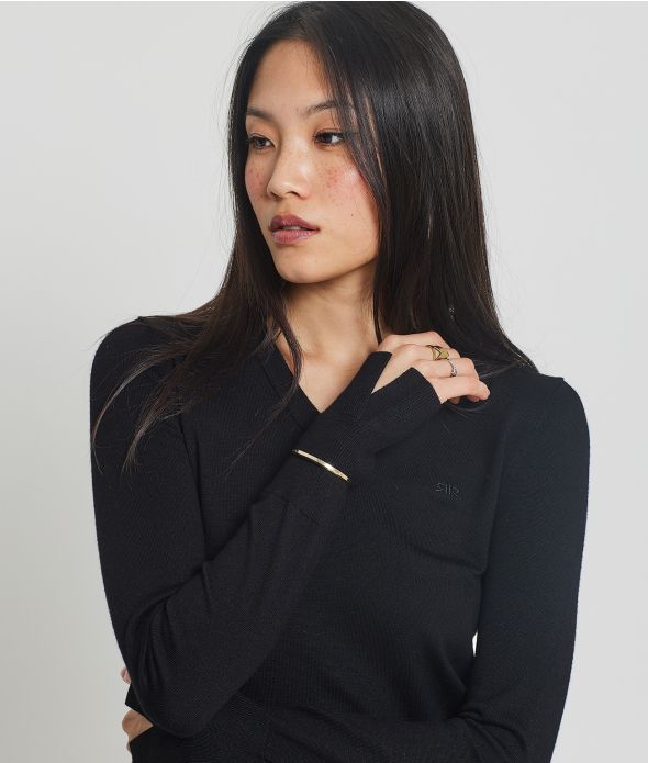 LINDA V KNITWEAR, BLACK