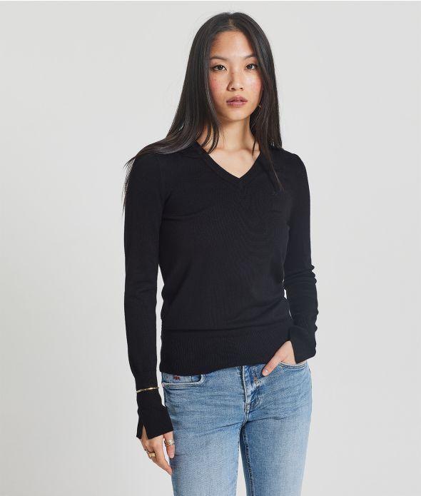 LINDA V KNITWEAR, BLACK