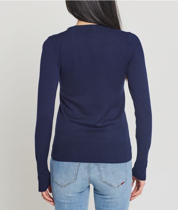 LINDA V KNITWEAR, DARK BLUE