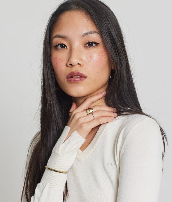 LINDA V KNITWEAR, ECRU