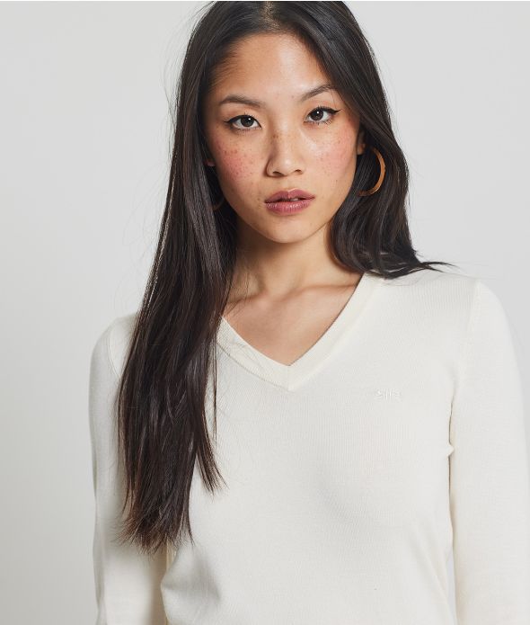 LINDA V KNITWEAR, ECRU