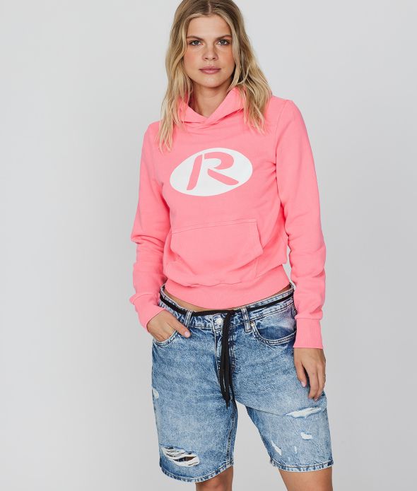 CHRYSSA HOODIE JOGGING TOP, CORAL