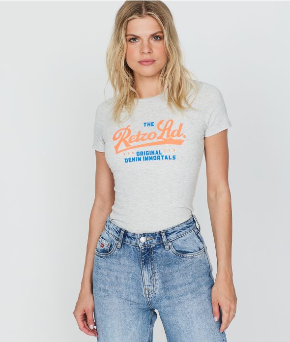 LUISIANA T-SHIRT, OFFWHITE MELANGE