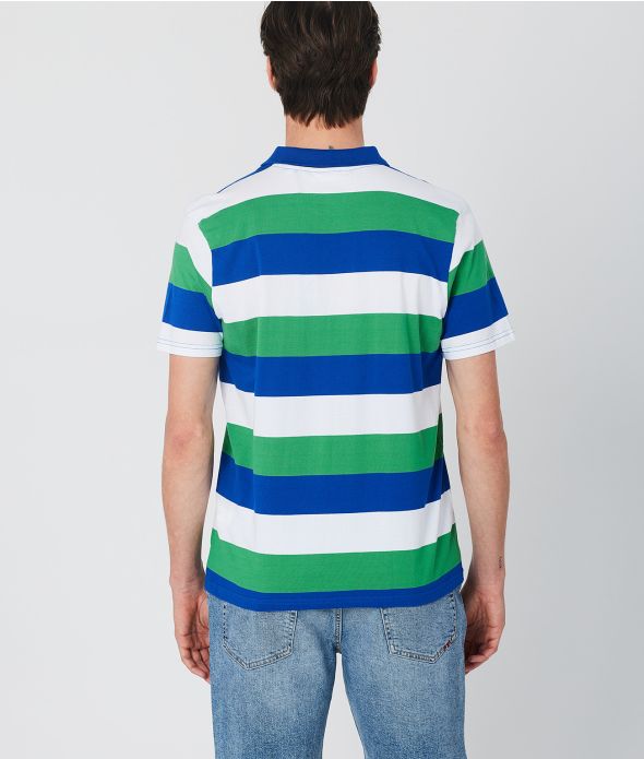 OAKLEY FÉRFI GALLÉROS PÓLÓ, KÉK CSÍKOS