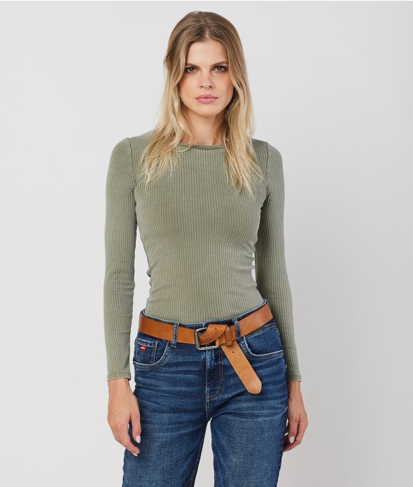 MAZIE L.S.TOP, KHAKI