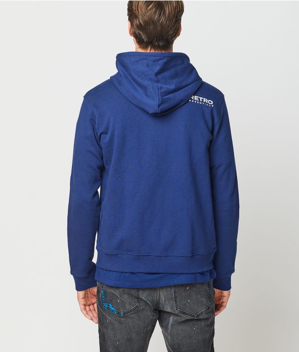 GONZALO ZIP HOODIE JOGGING TOP, BLUE