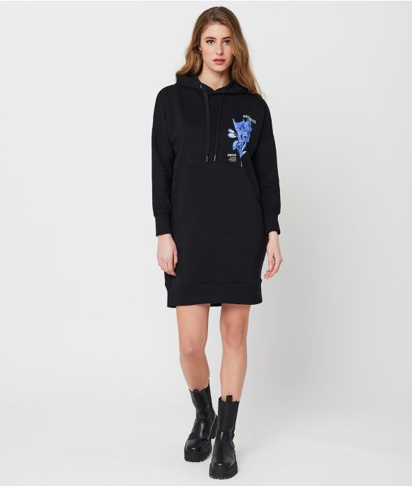 AVERY JOGGING DRESS, BLACK