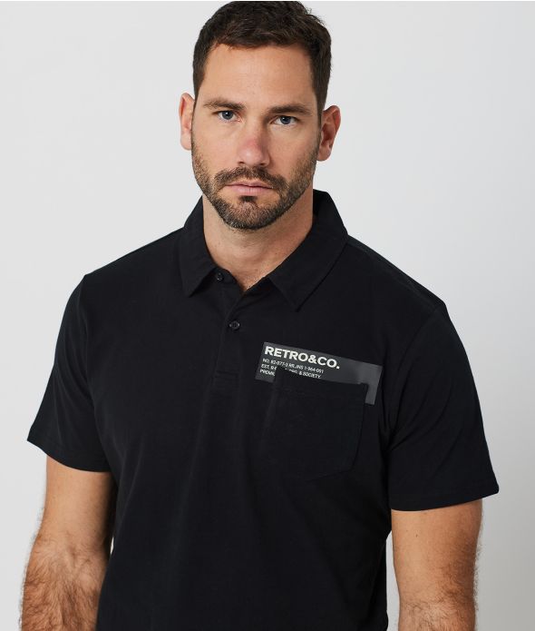 ACEY POLO, BLACK