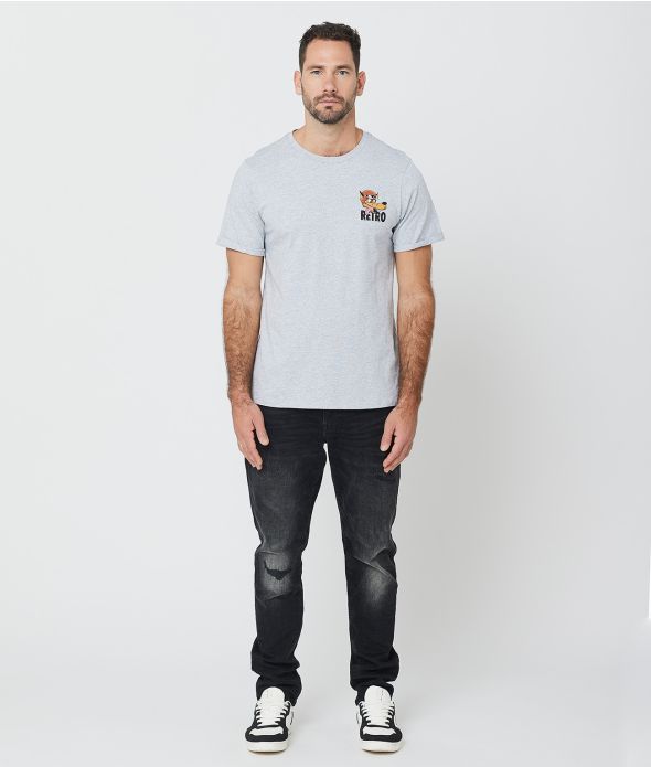 ADELAIDE T-SHIRT, GREY MELANGE