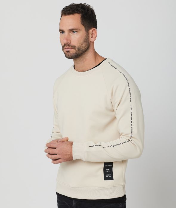 BALDY SWEATSHIRT JOGGING TOP, BONE