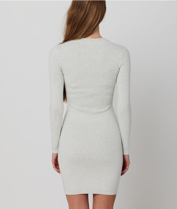 MADDIE DRESS, OFFWHITE MELANGE