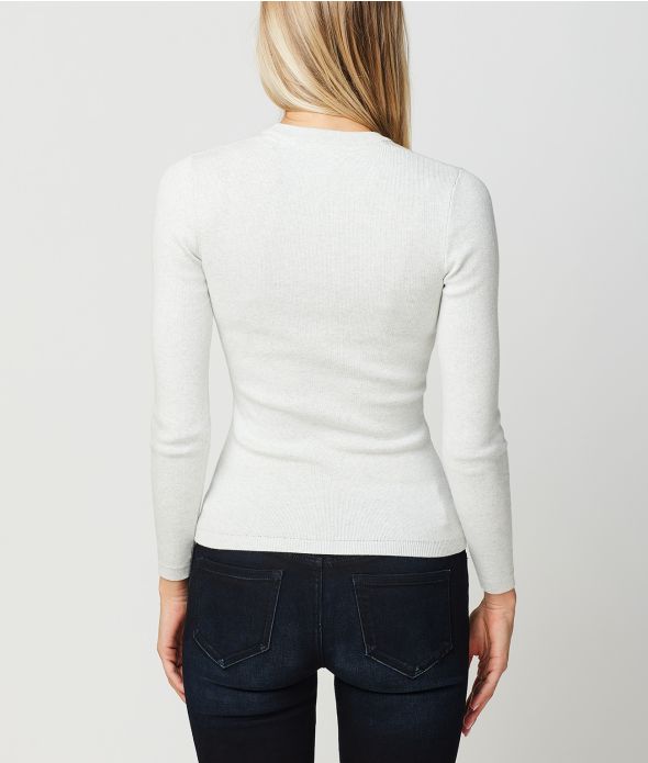 MADDIE SWEATER, OFFWHITE MELANGE