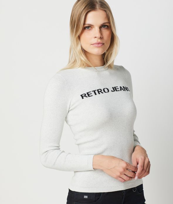 MADDIE SWEATER, OFFWHITE MELANGE