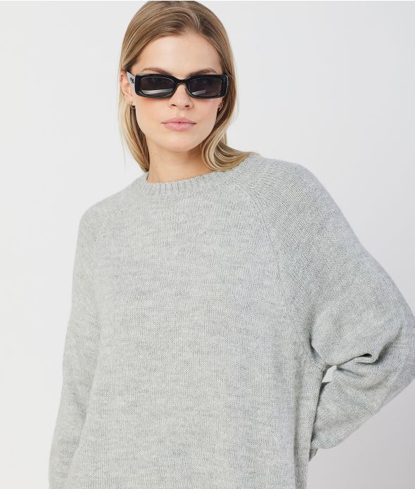 PAVLOVA DRESS, GREY MELANGE