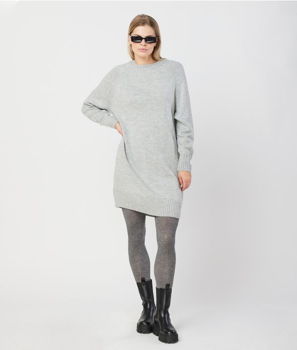 PAVLOVA DRESS, GREY MELANGE