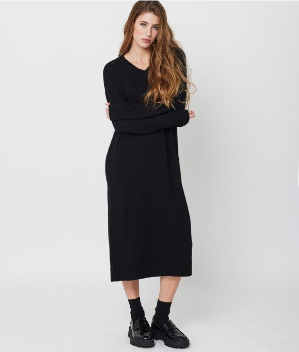 PAVLOVA MIDI DRESS, BLACK