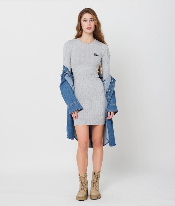 ROSETTA DRESS, GREY MELANGE