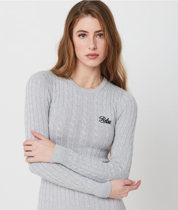 ROSETTA DRESS, GREY MELANGE