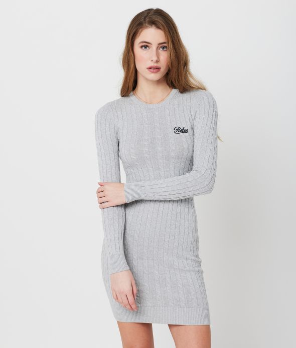 ROSETTA DRESS, GREY MELANGE