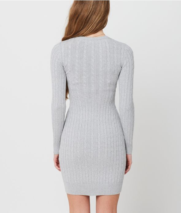 ROSETTA DRESS, GREY MELANGE