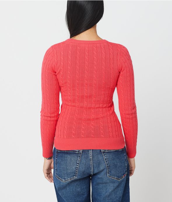 ROSETTA V NŐI KÖTÖTT V-NYAKÚ PULÓVER, RÓZSASZÍN