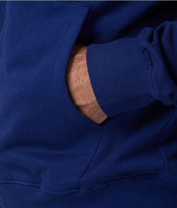 NIKOS ZIP HOODIE JOGGING TOP, BLUE