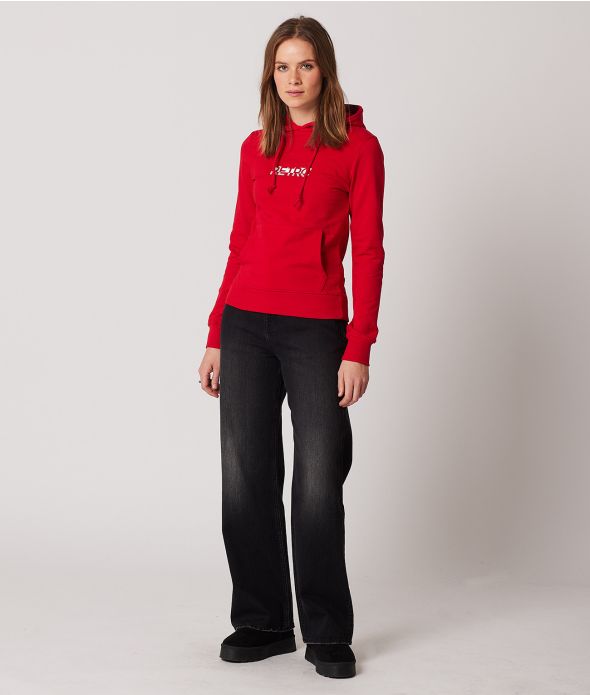 KEILY HOODIE JOGGING TOP, RED