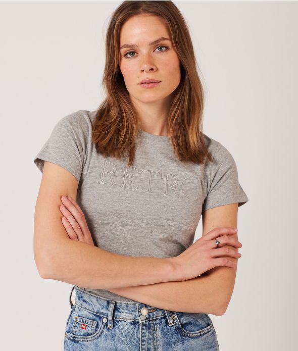 LOTTIE T-SHIRT, GREY MELANGE