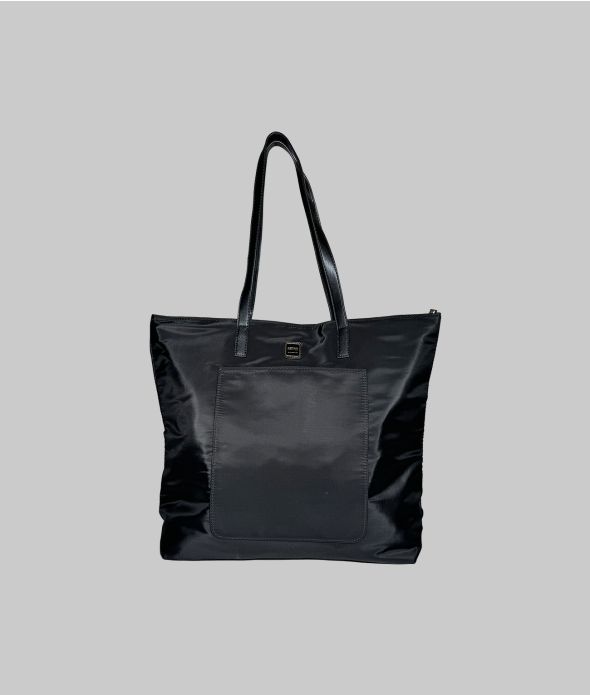 SWAN TOTE BAG, BLACK