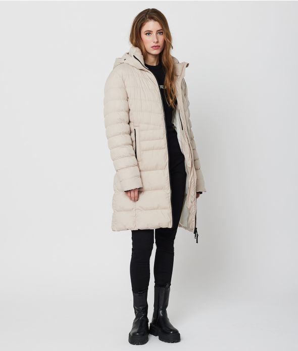 SELENA LONG NŐI KABÁT, BÉZS