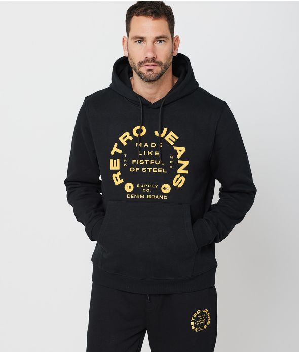 AMADO HOODIE JOGGING TOP, BLACK