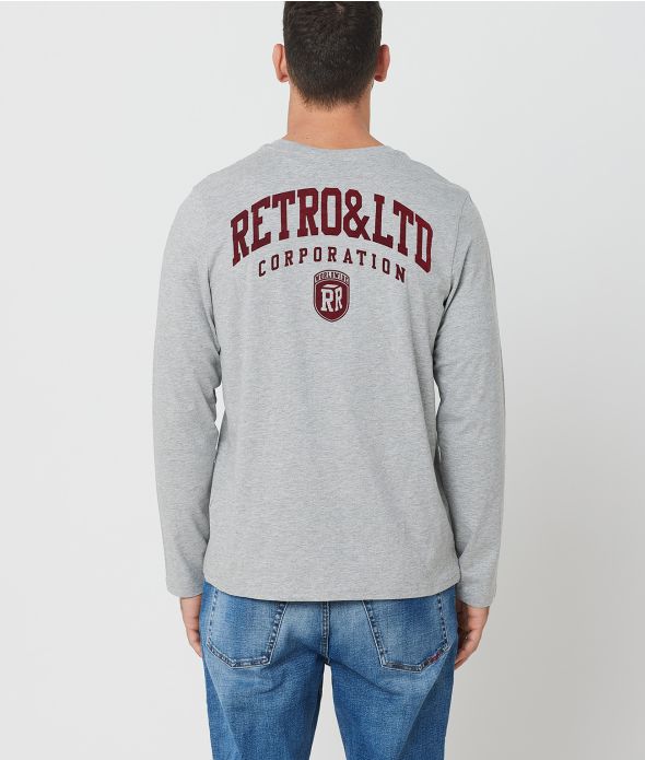 ZEPHYR B L.S.TOP, GREY MELANGE