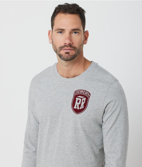 ZEPHYR B L.S.TOP, GREY MELANGE