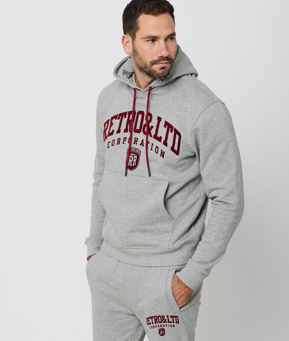 ZEPHYR HOODIE JOGGING TOP, GREY MELANGE