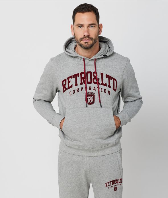 ZEPHYR HOODIE JOGGING TOP, GREY MELANGE