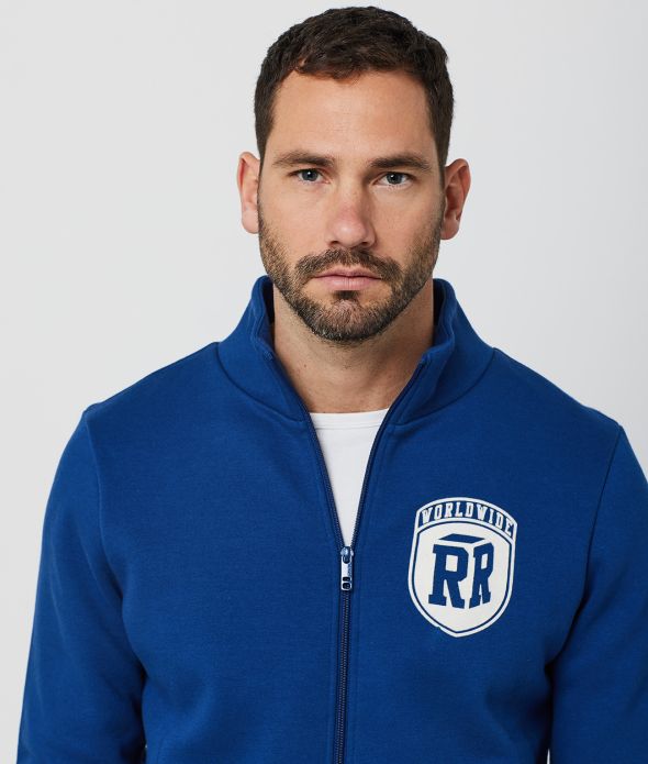 ZEPHYR ZIPUP JOGGING TOP, DARK BLUE