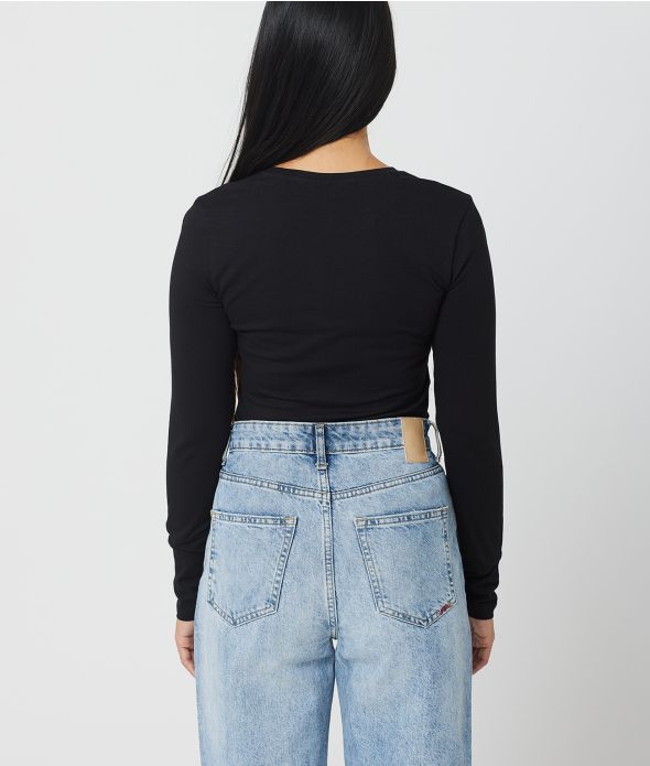 WILLOW L.S.TOP, BLACK
