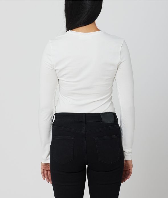 WILLOW L.S.TOP, OFFWHITE