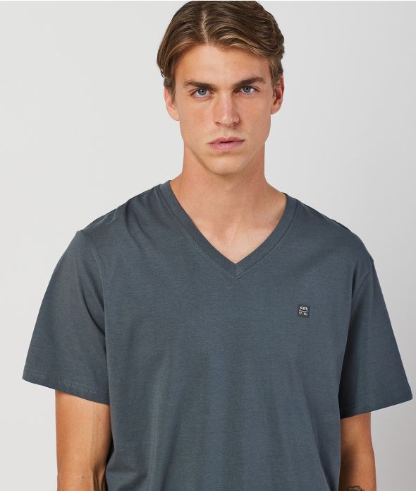 MALAWI V-NECK T-SHIRT, GREY