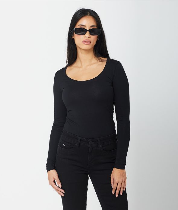 ISA L.S.TOP, BLACK