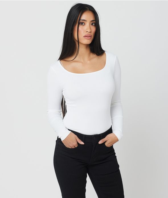 SWAN L.S.TOP, WHITE