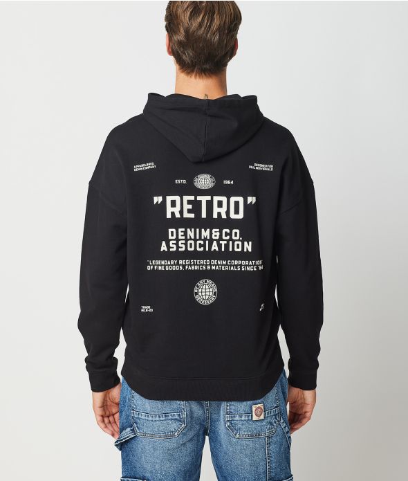 AVUS HOODIE JOGGING TOP, BLACK