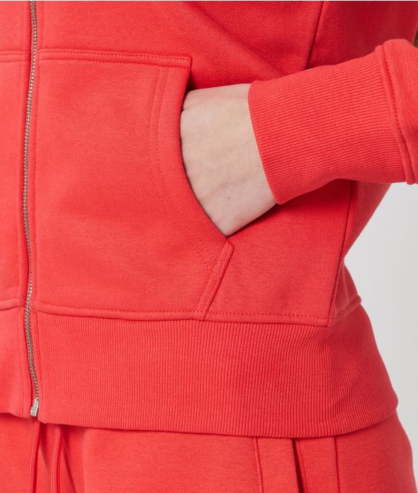 YVETTE ZIP HOODIE JOGGING TOP, CORAL