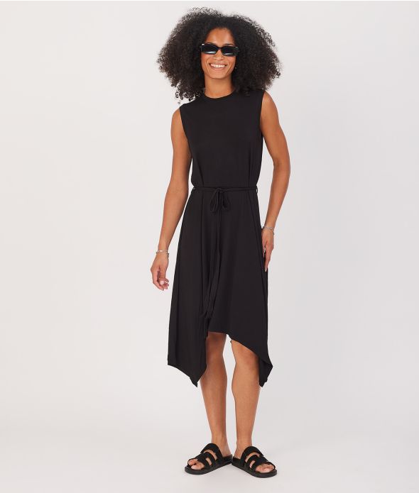 LILYANA MIDI DRESS, BLACK