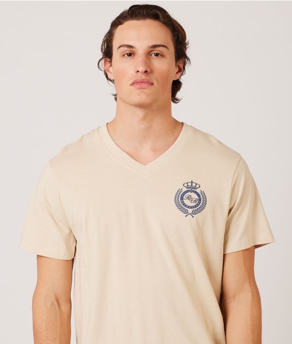 HARALD V-NECK T-SHIRT, SAND