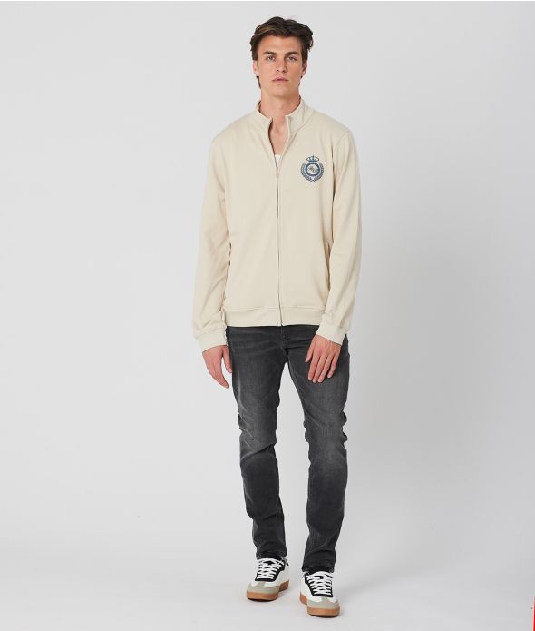 HARALD ZIPUP JOGGING TOP, SAND